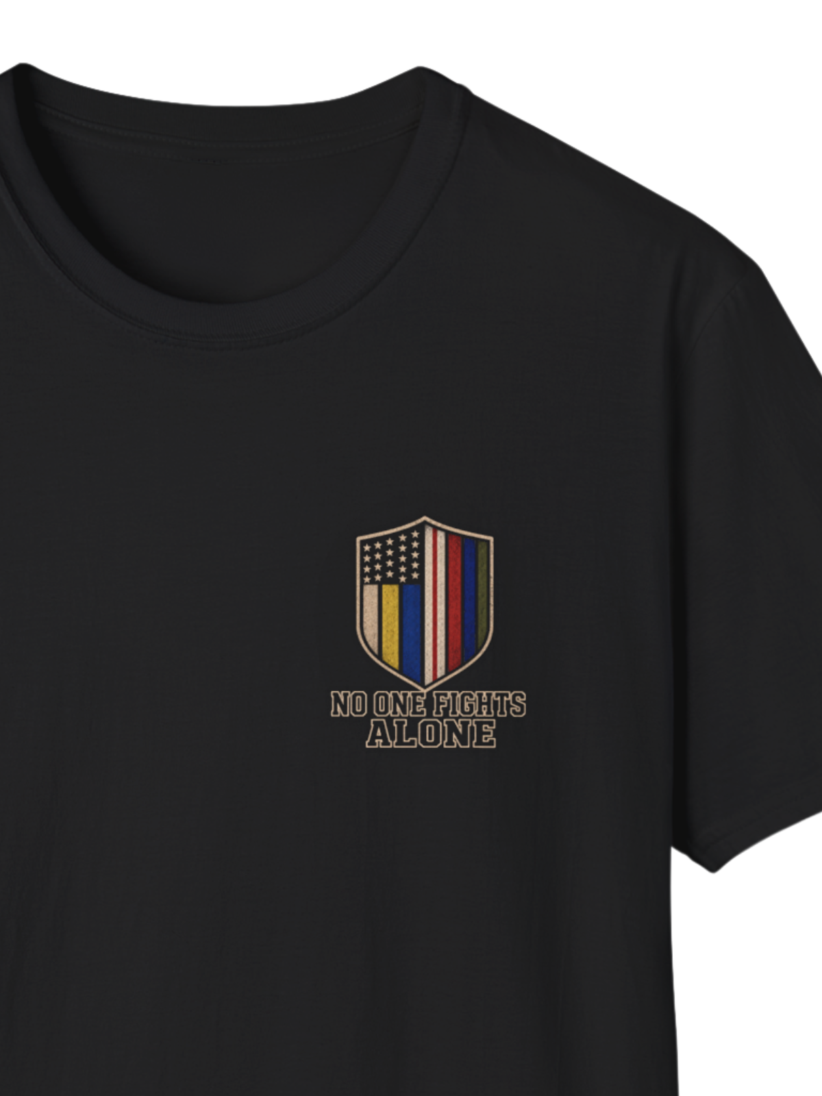 No One Fights Alone First Responder T-Shirt