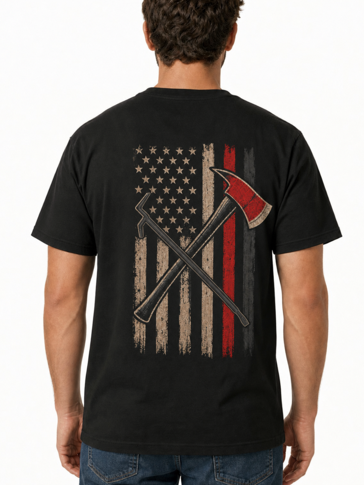 Firefighter Axe Flag T-Shirt