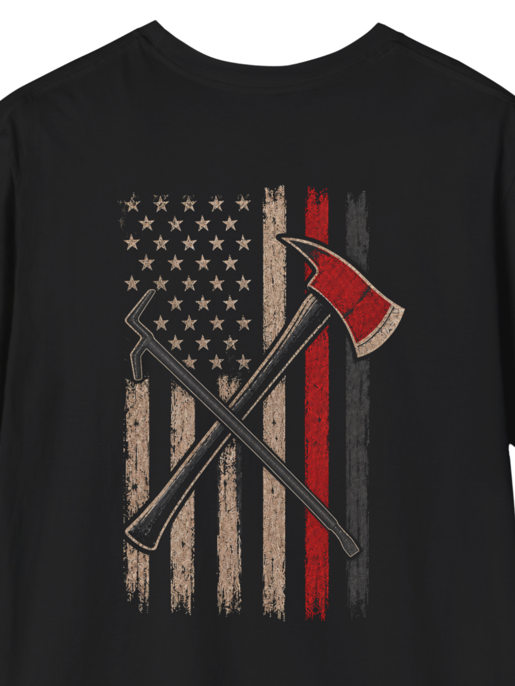 Firefighter Axe Flag T-Shirt