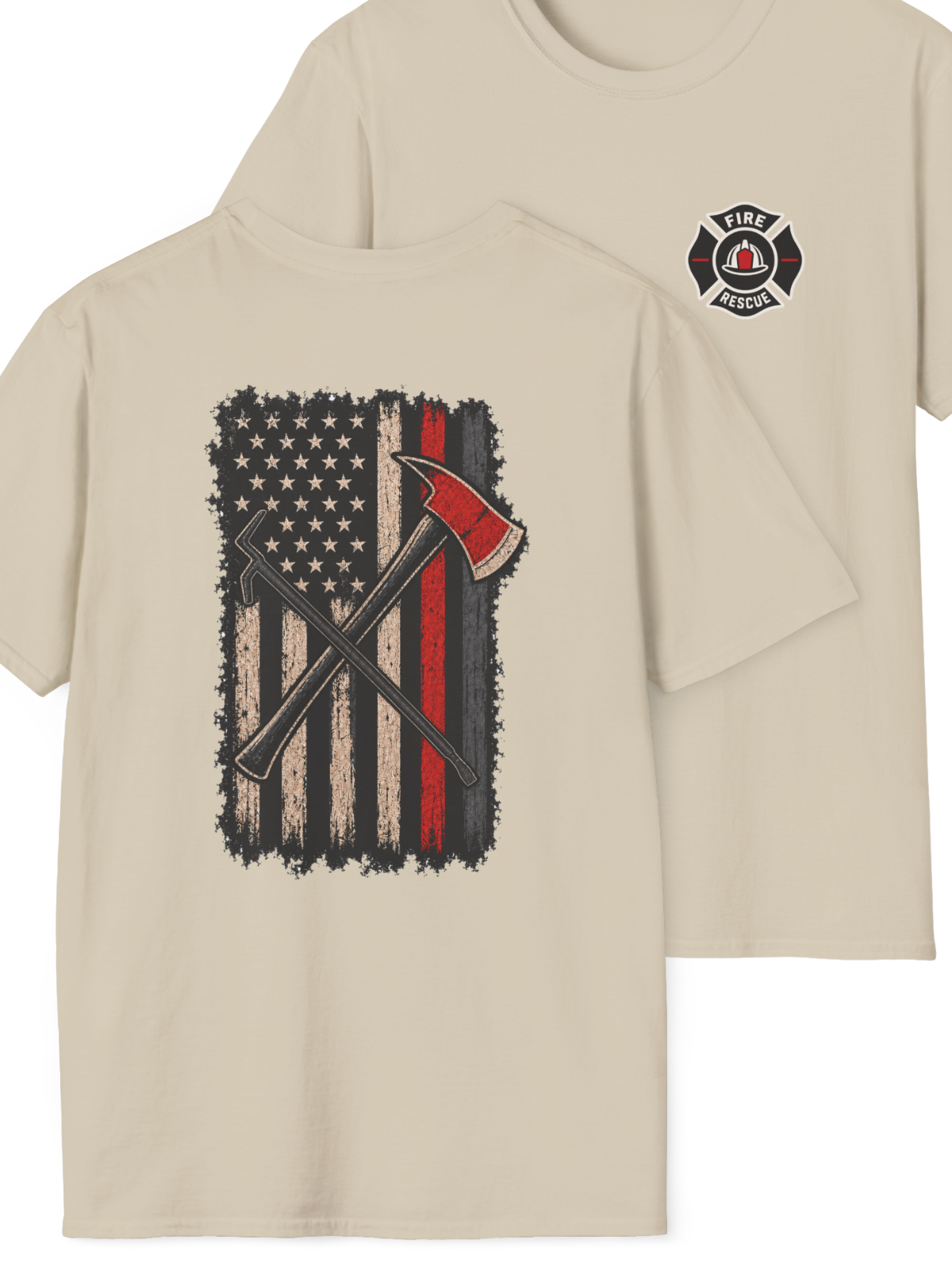 Firefighter Axe Flag T-Shirt