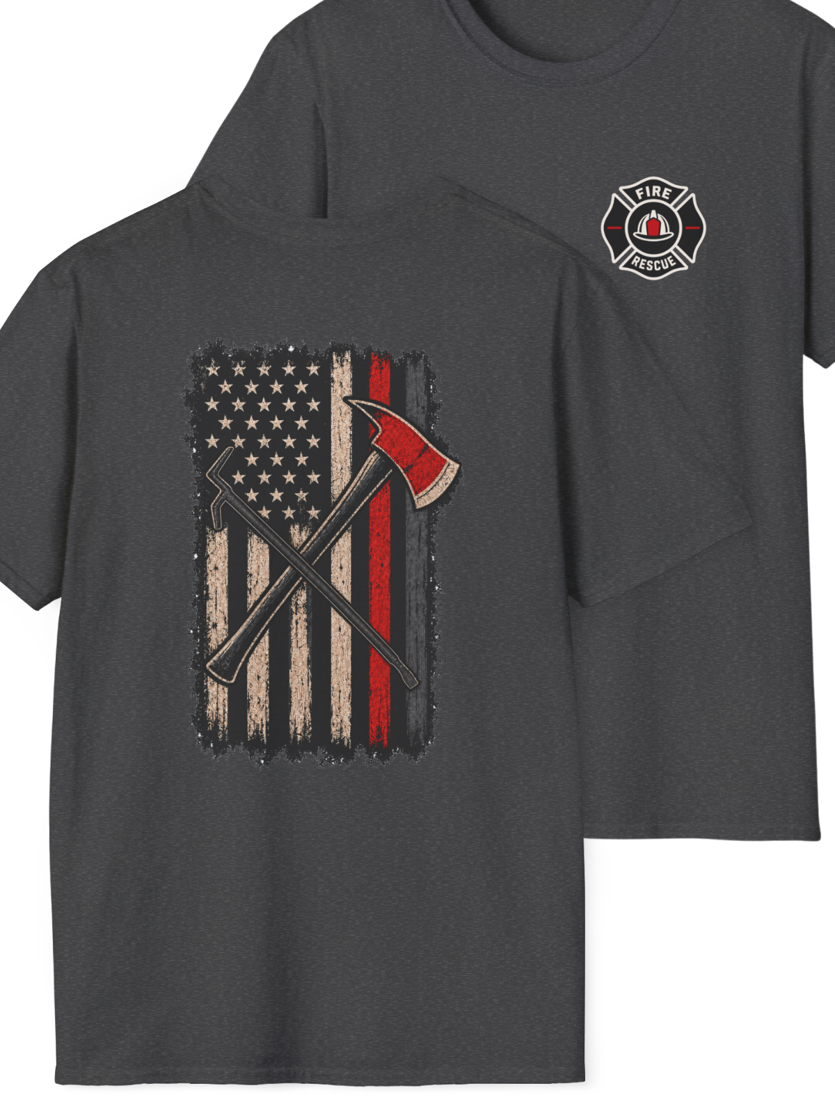Firefighter Axe Flag T-Shirt