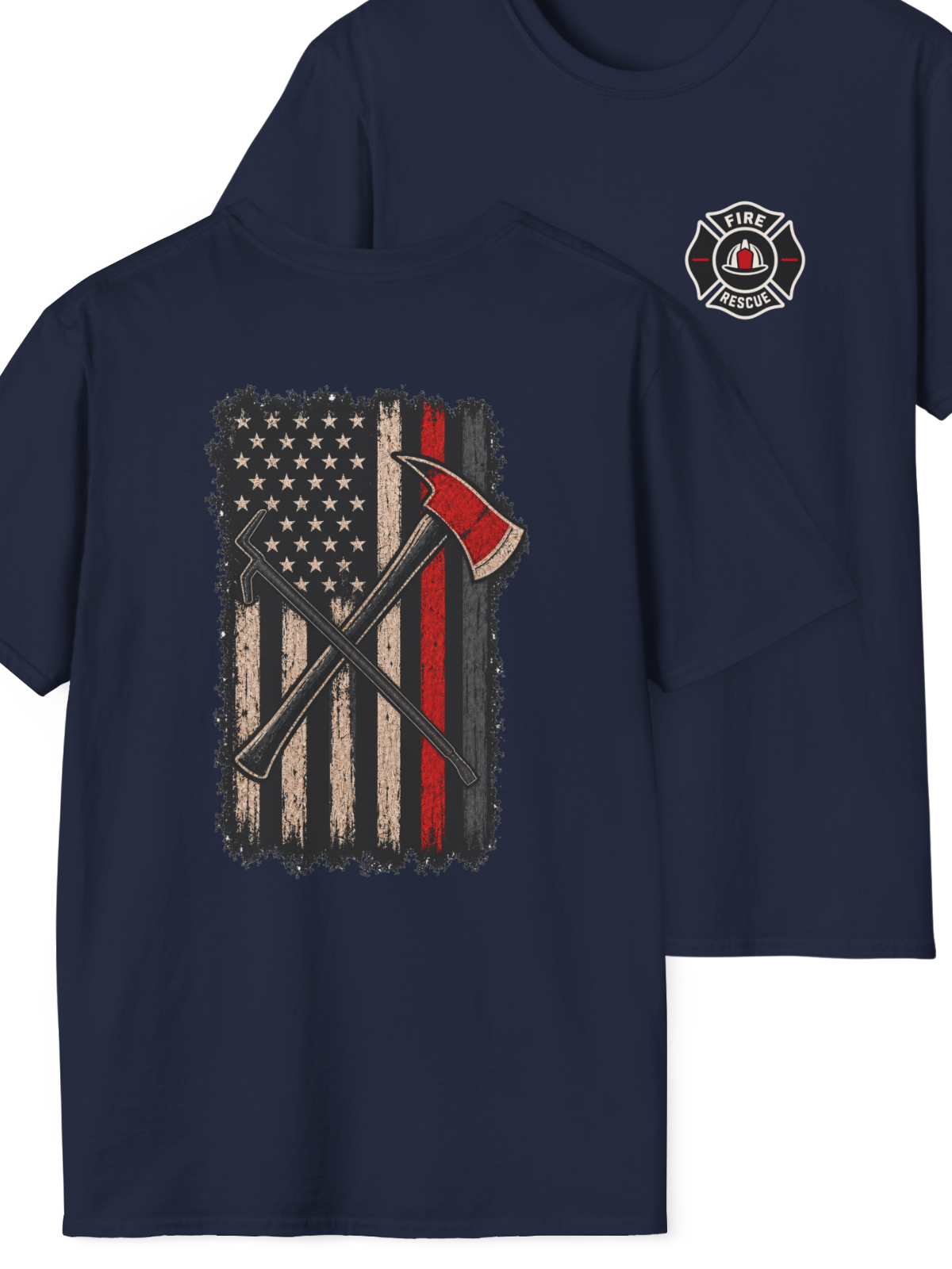 Firefighter Axe Flag T-Shirt
