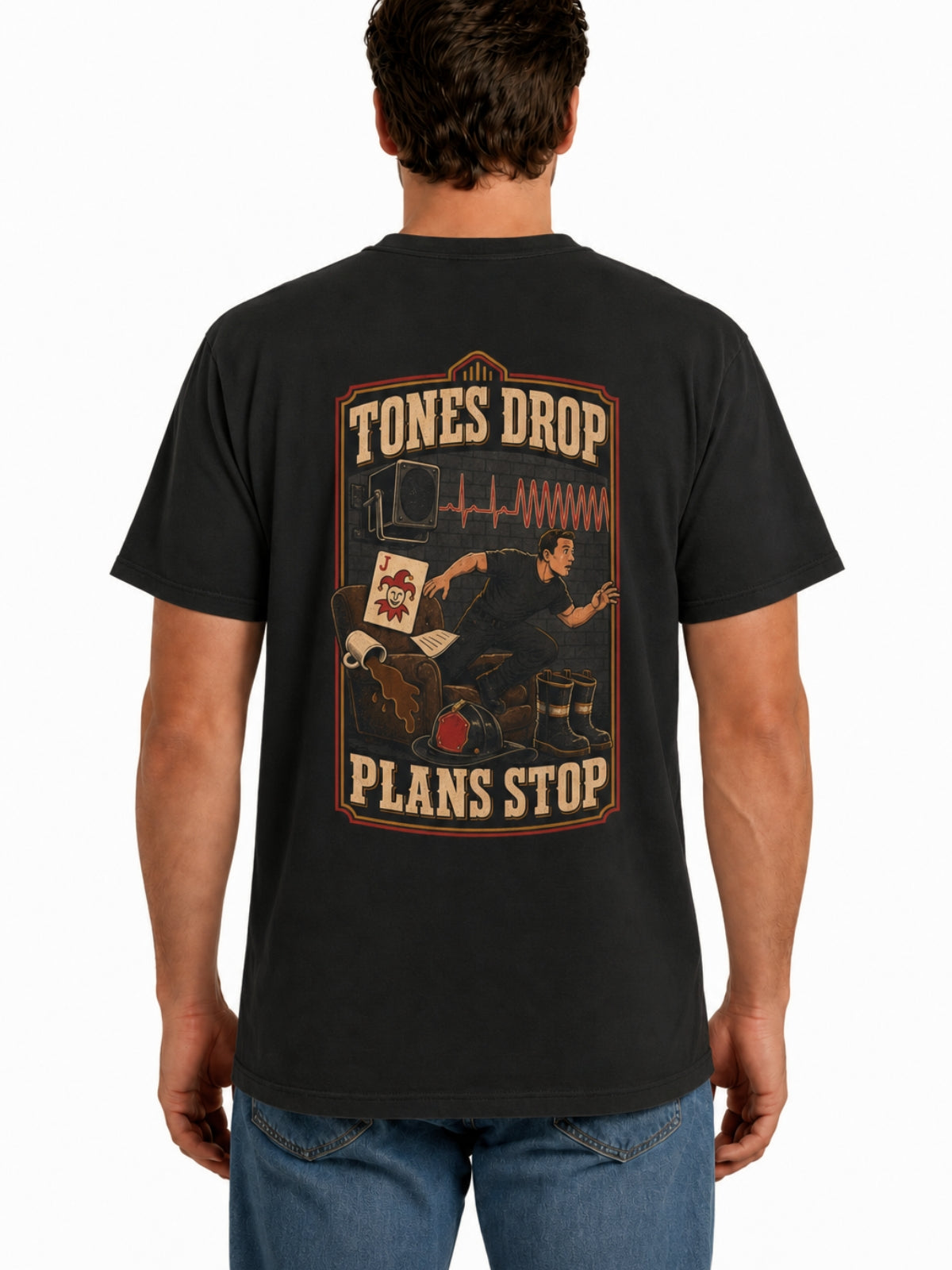 Tones Drop Plans Stop Firefighter Shirt