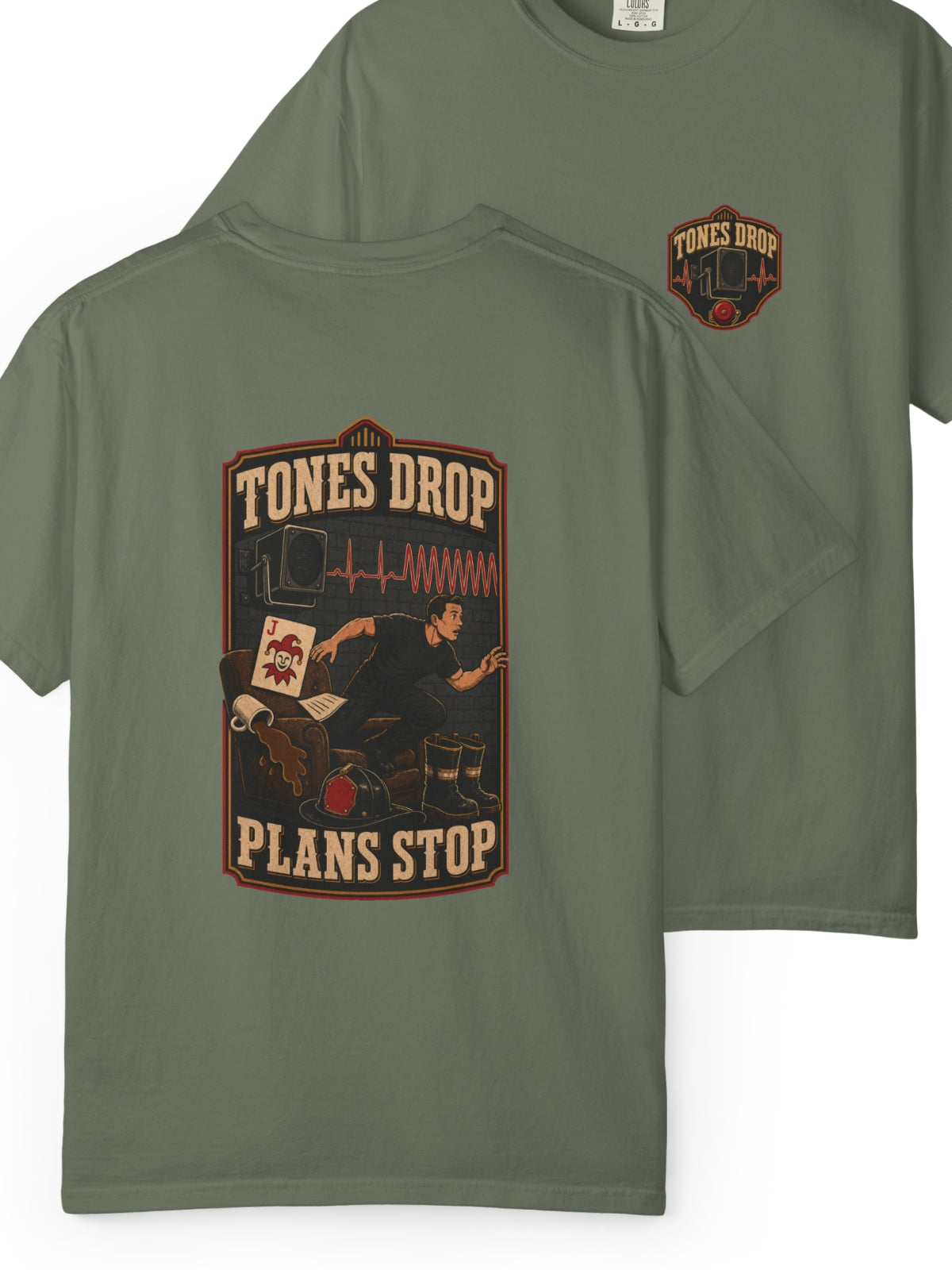 Tones Drop Plans Stop Firefighter Shirt